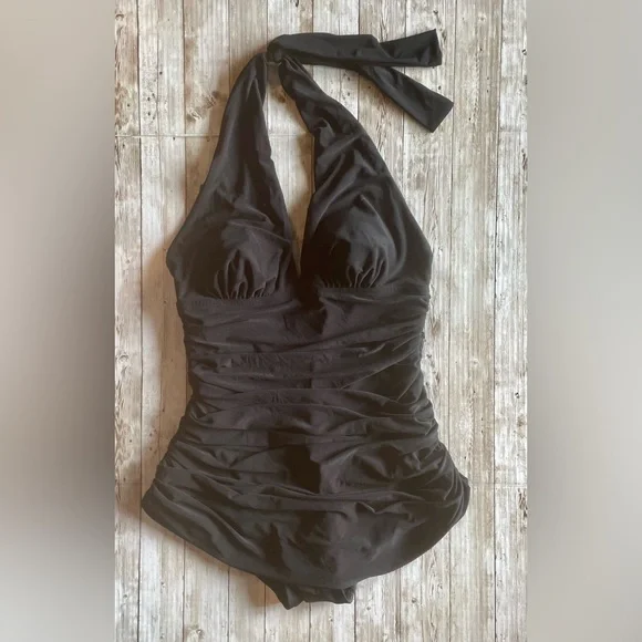 🆕 MAGICSUIT Halter Neck Tummy Control Swim Dress Black 10 - Picture 6 of 16